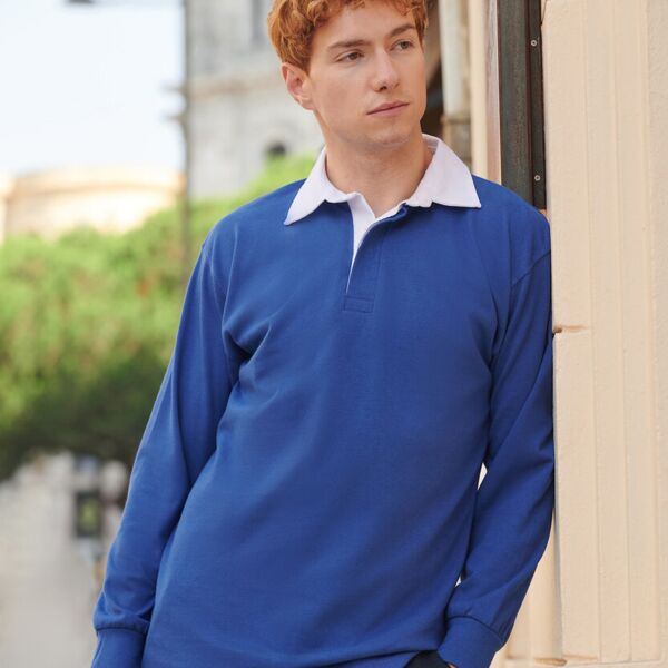 Long sleeve plain rugby shirt Thumbnail